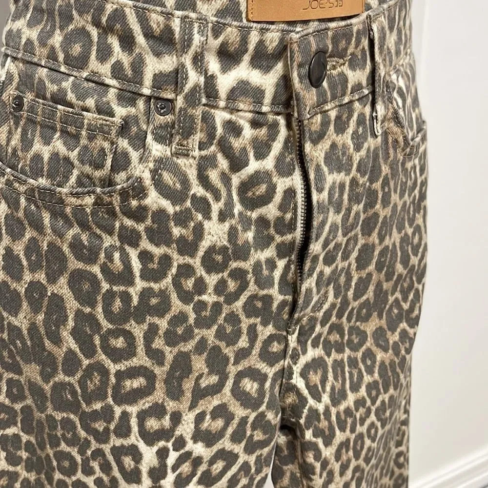 Joe’s Jeans leopard print Callie high rise cropped boot jean size 24_4